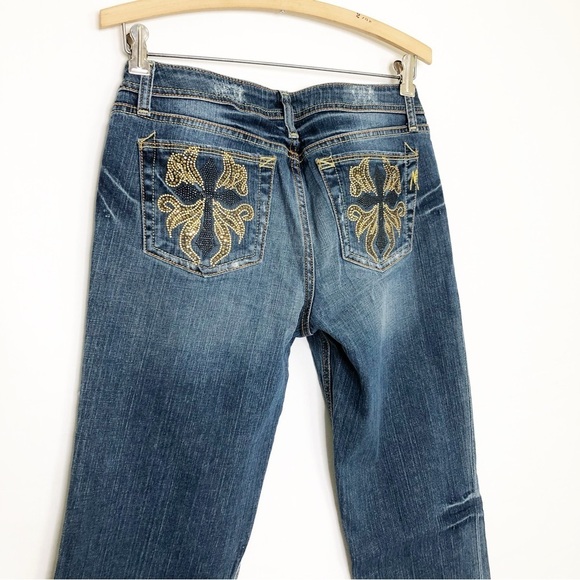 MARCIANO boot cut low rise sequin pocket Jeans - Picture 5 of 11